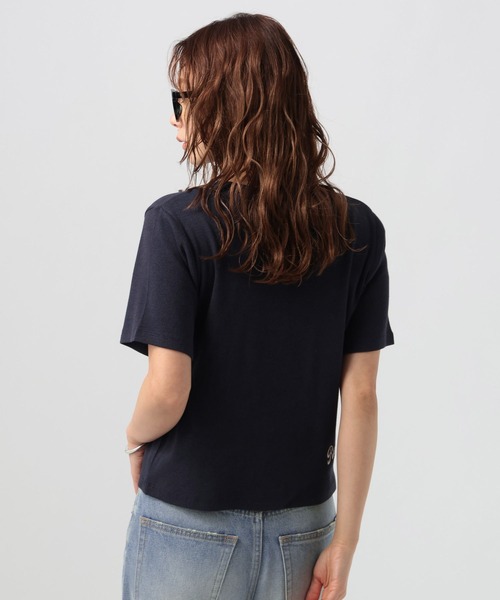 Russell Athletic(ラッセルアスレティック)の「【RUSSELL ATHLETIC (ラッセルアスレティック)】リブヘンリー半袖Tシャツ(Tシャツ/カットソー・レディース・オフホワイト/ネイビー/グレー・FREE)」の22枚目の写真