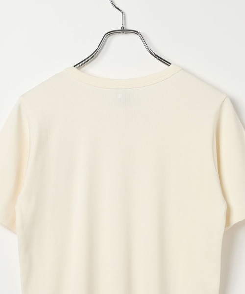 Russell Athletic(ラッセルアスレティック)の「【RUSSELL ATHLETIC (ラッセルアスレティック)】リブヘンリー半袖Tシャツ(Tシャツ/カットソー・レディース・オフホワイト/ネイビー/グレー・FREE)」の16枚目の写真