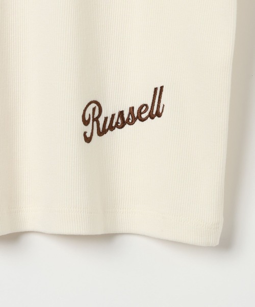 Russell Athletic(ラッセルアスレティック)の「【RUSSELL ATHLETIC (ラッセルアスレティック)】リブヘンリー半袖Tシャツ(Tシャツ/カットソー・レディース・オフホワイト/ネイビー/グレー・FREE)」の14枚目の写真