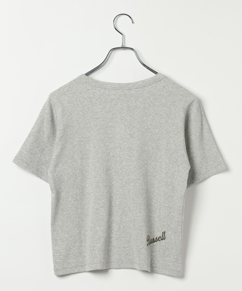 Russell Athletic(ラッセルアスレティック)の「【RUSSELL ATHLETIC (ラッセルアスレティック)】リブヘンリー半袖Tシャツ(Tシャツ/カットソー・レディース・オフホワイト/ネイビー/グレー・FREE)」の12枚目の写真