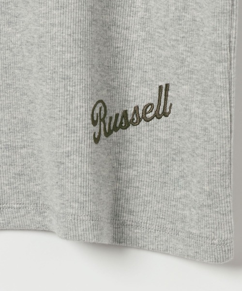 Russell Athletic(ラッセルアスレティック)の「【RUSSELL ATHLETIC (ラッセルアスレティック)】リブヘンリー半袖Tシャツ(Tシャツ/カットソー・レディース・オフホワイト/ネイビー/グレー・FREE)」の10枚目の写真
