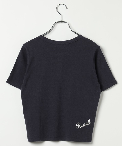 Russell Athletic(ラッセルアスレティック)の「【RUSSELL ATHLETIC (ラッセルアスレティック)】リブヘンリー半袖Tシャツ(Tシャツ/カットソー・レディース・オフホワイト/ネイビー/グレー・FREE)」の8枚目の写真