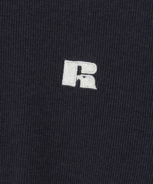 Russell Athletic(ラッセルアスレティック)の「【RUSSELL ATHLETIC (ラッセルアスレティック)】リブヘンリー半袖Tシャツ(Tシャツ/カットソー・レディース・オフホワイト/ネイビー/グレー・FREE)」の7枚目の写真