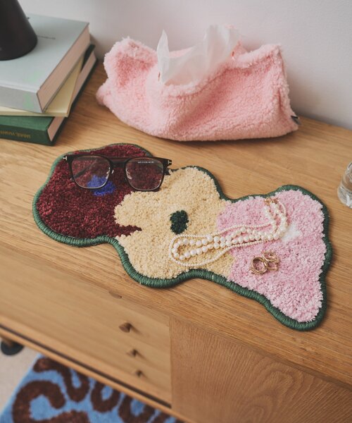 SAHIR(サヒール)の「【SAHIR サヒール】Accent mat flower3 アクセントマット(ラグ/マット・レディース・グリーン・0)」の3枚目の写真