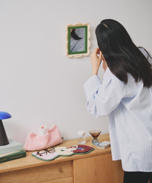 SAHIR(サヒール)の「【SAHIR サヒール】Accent mat flower3 アクセントマット(ラグ/マット・レディース・グリーン・0)」の8枚目の写真