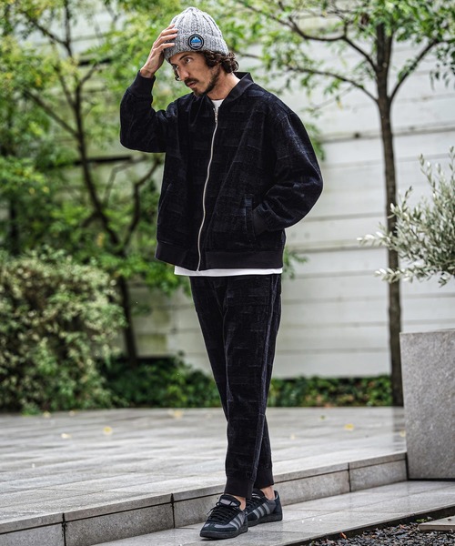 CAMBIO（カンビオ）の「mj11680- 起毛ジャガードMA-1ブルゾン(CMB-R0225)（MA-1・メンズ・ネイビー・S/L/M）」の8枚目の写真