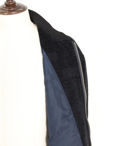 CAMBIO（カンビオ）の「mj11680- 起毛ジャガードMA-1ブルゾン(CMB-R0225)（MA-1・メンズ・ネイビー・S/L/M）」の15枚目の写真