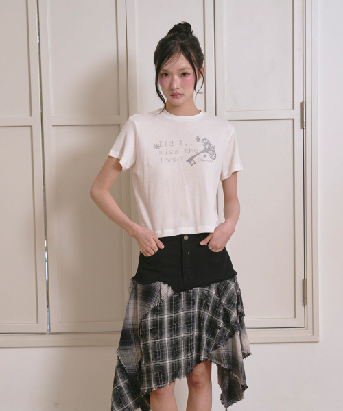 THE GREEN LAB（ザグリーンラボ）の「レタリングシンボルクロップ半袖Tシャツ[アイボリー/キ]（Tシャツ/カットソー・レディース・その他・FREE）」の12枚目の写真