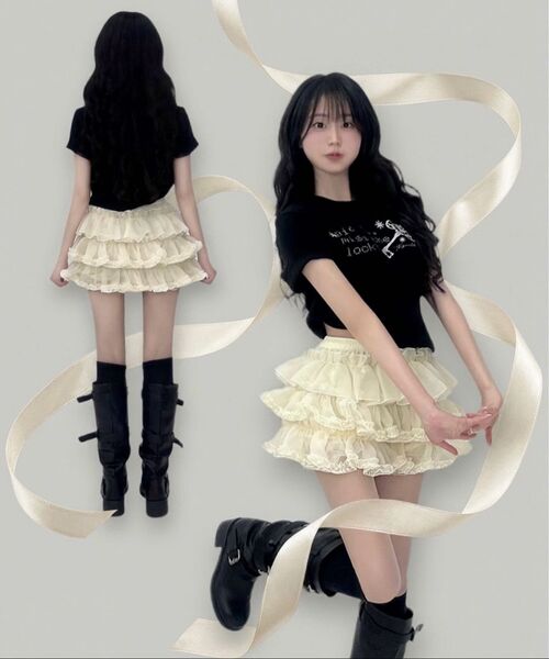 THE GREEN LAB（ザグリーンラボ）の「レタリングシンボルクロップ半袖Tシャツ[アイボリー/キ]（Tシャツ/カットソー・レディース・その他・FREE）」の16枚目の写真