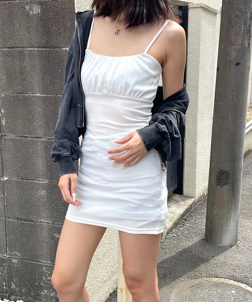 ROGER AND RAW(ロジャーアンドロウ)の「チューブキャミミニワンピース(ワンピース・レディース・ホワイト/ブラック・FREE)」の19枚目の写真
