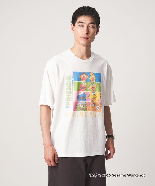 green label relaxing(グリーンレーベルリラクシング)の「【別注】<URBAMENT>「セサミストリート」半袖 Tシャツ(Tシャツ/カットソー・メンズ・その他2/その他4/オフホワイト/ダークブラウン/ブラック/その他1/その他6/その他5/その他3・S/L/M)」の2枚目の写真