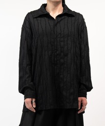 Ruze（ルゼ）の「Fringe stripe stand neck SH/フリンジストライプスタンドネックシャツ（シャツ/ブラウス）」