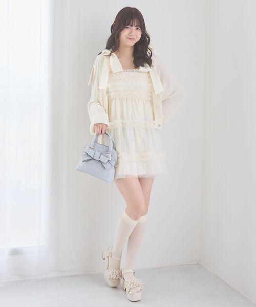 MAJESTIC LEGON(マジェスティックレゴン)の「キルティングリボンミニバッグ(ショルダーバッグ・レディース・ブラック/ブルー/アイボリー・FREE)」の22枚目の写真