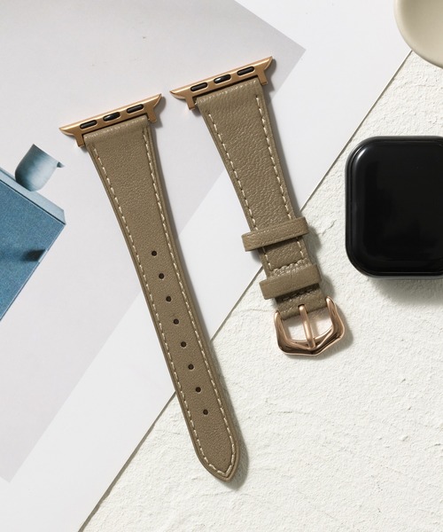 emonique（エモニーク）の「PUレザー アップルウォッチバンド Apple Watch バンド【38mm/40mm/41mm 対応】（デジタル腕時計・レディース・ブラック/ベージュ/ピンク/オリーブ/グレー系/ホワイト/ブラック系/ブラウン/ブラウン系/ホワイト系・38）」の5枚目の写真