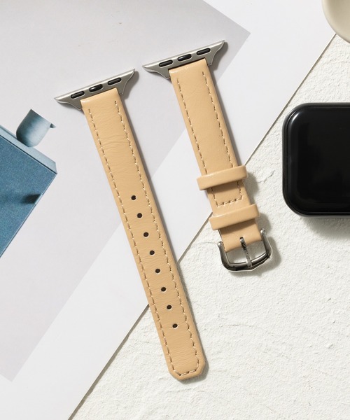 emonique（エモニーク）の「PUレザー アップルウォッチバンド Apple Watch バンド【38mm/40mm/41mm 対応】（デジタル腕時計・レディース・ブラック/ベージュ/ピンク/オリーブ/グレー系/ホワイト/ブラック系/ブラウン/ブラウン系/ホワイト系・38）」の8枚目の写真