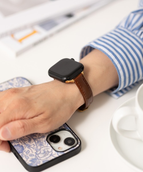 emonique（エモニーク）の「PUレザー アップルウォッチバンド Apple Watch バンド【38mm/40mm/41mm 対応】（デジタル腕時計・レディース・ブラック/ベージュ/ピンク/オリーブ/グレー系/ホワイト/ブラック系/ブラウン/ブラウン系/ホワイト系・38）」の6枚目の写真