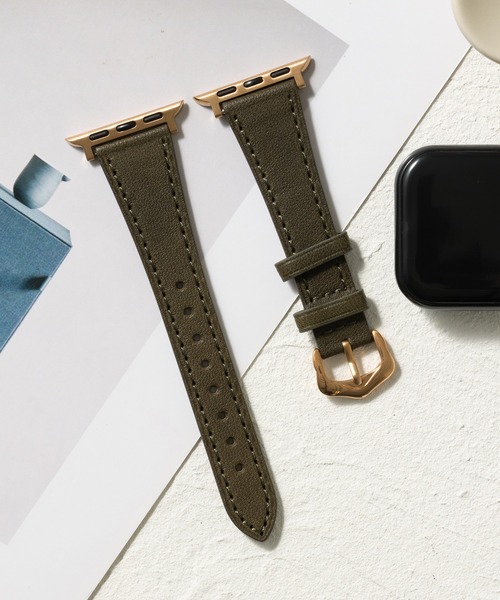 emonique（エモニーク）の「PUレザー アップルウォッチバンド Apple Watch バンド【38mm/40mm/41mm 対応】（デジタル腕時計・レディース・ブラック/ベージュ/ピンク/オリーブ/グレー系/ホワイト/ブラック系/ブラウン/ブラウン系/ホワイト系・38）」の9枚目の写真