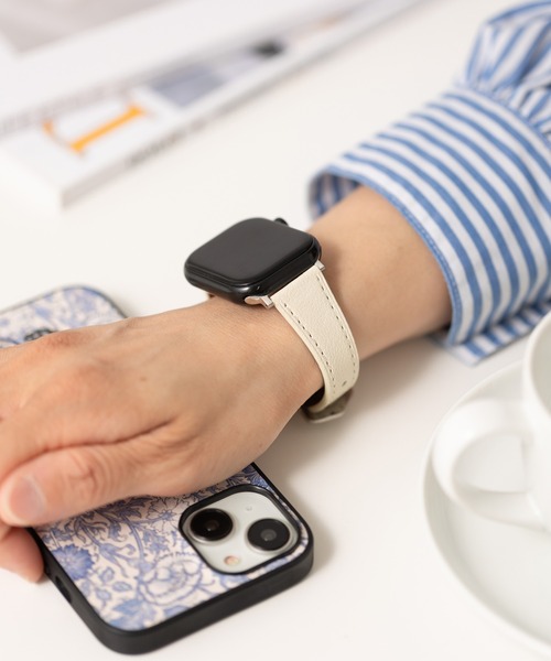 emonique（エモニーク）の「PUレザー アップルウォッチバンド Apple Watch バンド【38mm/40mm/41mm 対応】（デジタル腕時計・レディース・ブラック/ベージュ/ピンク/オリーブ/グレー系/ホワイト/ブラック系/ブラウン/ブラウン系/ホワイト系・38）」の12枚目の写真