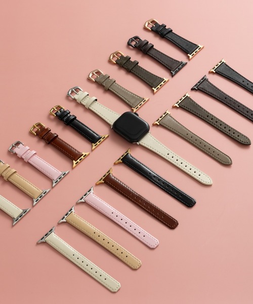 emonique（エモニーク）の「PUレザー アップルウォッチバンド Apple Watch バンド【38mm/40mm/41mm 対応】（デジタル腕時計・レディース・ブラック/ベージュ/ピンク/オリーブ/グレー系/ホワイト/ブラック系/ブラウン/ブラウン系/ホワイト系・38）」の11枚目の写真