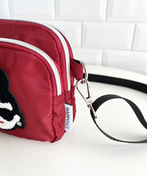 HAPPY FACE(ハッピーフェイス)の「エマ3F刺繍ショルダーRD(ショルダーバッグ・レディース・レッド・ONE SIZE)」の8枚目の写真