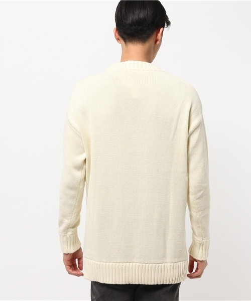 Lui's(ルイス)の「Lui's(ルイス) インターシャBIGニット(ニット/セーター・メンズ・ブラック/ホワイト・FREE)」の4枚目の写真