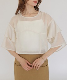 CLEIO | 【CLEIO】シアーフリルスリーブブラウス SHEER FRILL SLEEVE BLOUSE(シャツ/ブラウス)