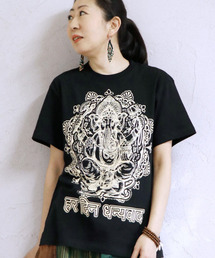 エスニック Tシャツ ガネーシャ 神様 ヒンディー