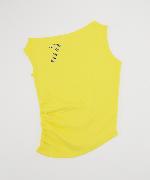 Oriens JOURNAL STANDARD(オリエンス ジャーナルスタンダード)の「アシンメトリーTシャツ(Tシャツ/カットソー・レディース・ブルー系その他/スミクロ/イエロー・FREE)」の6枚目の写真