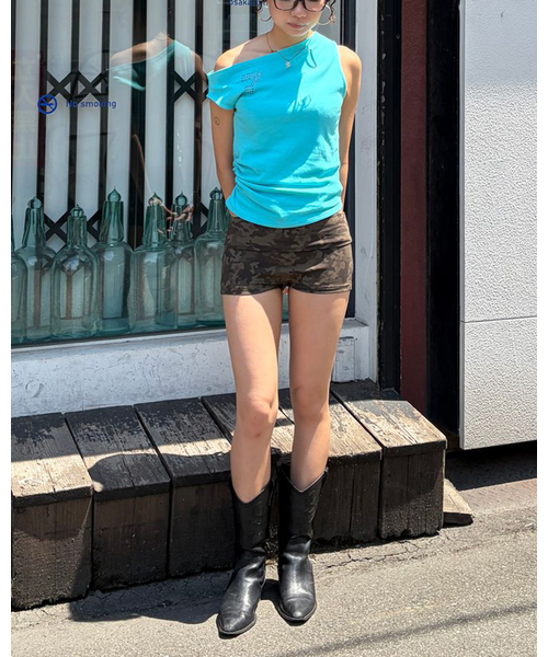 Oriens JOURNAL STANDARD(オリエンス ジャーナルスタンダード)の「アシンメトリーTシャツ(Tシャツ/カットソー・レディース・ブルー系その他/スミクロ/イエロー・FREE)」の16枚目の写真