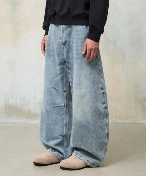 AGOD（エージーオーディー）の「スナップボタンカーブパンツ [ライトブルー]（デニムパンツ・レディース・その他・SMALL/MEDIUM/LARGE/X-LARGE）」の5枚目の写真