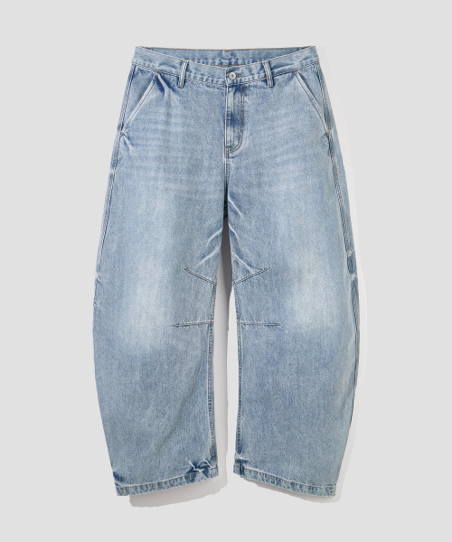 AGOD（エージーオーディー）の「スナップボタンカーブパンツ [ライトブルー]（デニムパンツ・レディース・その他・SMALL/MEDIUM/LARGE/X-LARGE）」の7枚目の写真