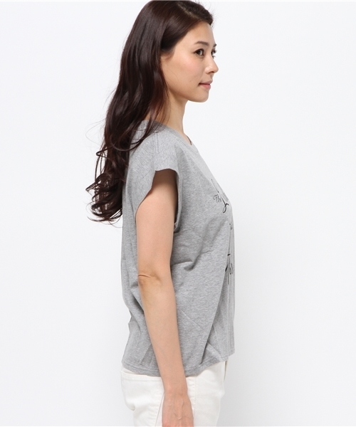 OUTLET（アウトレット）の「【Sheta】プリントTeeLuckiestgirl（Tシャツ/カットソー・レディース・グレー・FREE）」の3枚目の写真