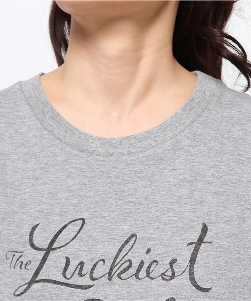 OUTLET（アウトレット）の「【Sheta】プリントTeeLuckiestgirl（Tシャツ/カットソー・レディース・グレー・FREE）」の5枚目の写真