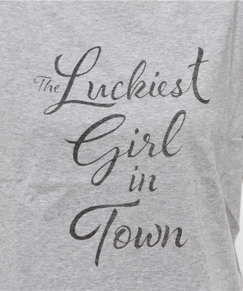 OUTLET（アウトレット）の「【Sheta】プリントTeeLuckiestgirl（Tシャツ/カットソー・レディース・グレー・FREE）」の8枚目の写真