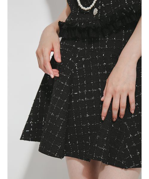 FURFUR(ファーファー)の「ファンシーツイードフレアミニスカート(スカート・レディース・ブラック/アイボリー/ピンク・F)」の12枚目の写真