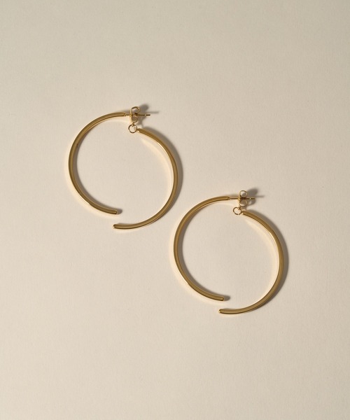 novice（ノーヴィス）の「【novice】Slim Hoop Pierce［Stainless］（ピアス（両耳用）・レディース・ゴールド/シルバー・FREE）」の3枚目の写真