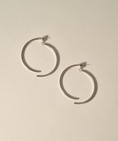 novice（ノーヴィス）の「【novice】Slim Hoop Pierce［Stainless］（ピアス（両耳用）・レディース・ゴールド/シルバー・FREE）」の6枚目の写真
