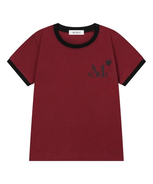 ラブリッツ ミニハートロゴ リンガー半袖Tシャツ (2カラー)（Tシャツ