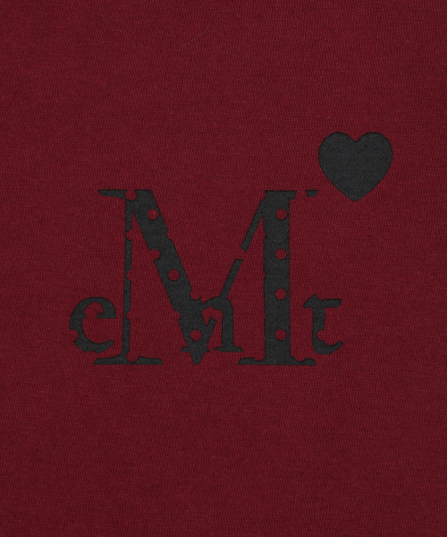 MUCENT(ムセント)の「ラブリッツ ミニハートロゴ リンガー半袖Tシャツ (2カラー)(Tシャツ/カットソー・レディース・バーガンディー/チャコール・FREE)」の9枚目の写真