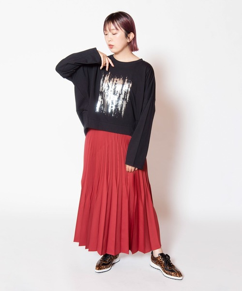 OSMOSIS(オズモーシス)の「変形プリーツスカート(スカート・レディース・レッド/ブラック/ブラックミックス・ONE SIZE)」の15枚目の写真