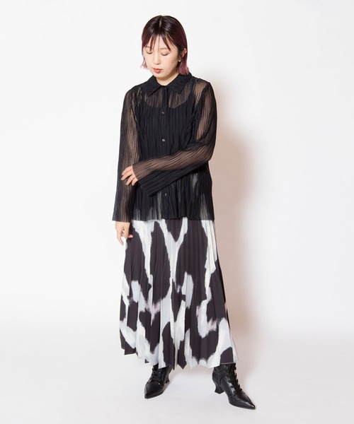 OSMOSIS(オズモーシス)の「変形プリーツスカート(スカート・レディース・レッド/ブラック/ブラックミックス・ONE SIZE)」の19枚目の写真