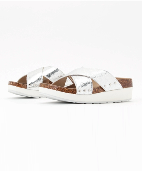 Noubel Voug Relax（ヌーベルヴォーグリラックス）の「ホワイトソール　スポーツペタンコサンダル（サンダル・レディース・ブラック/シャンパン/ホワイト/ゴールド/シルバー・M/LL/S/L）」の5枚目の写真