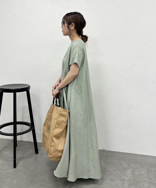 JOURNAL STANDARD(ジャーナルスタンダード)の「《追加》 リネンハーフスリーブマキシフレアワンピース(ワンピース・レディース・ピンク・40)」の21枚目の写真