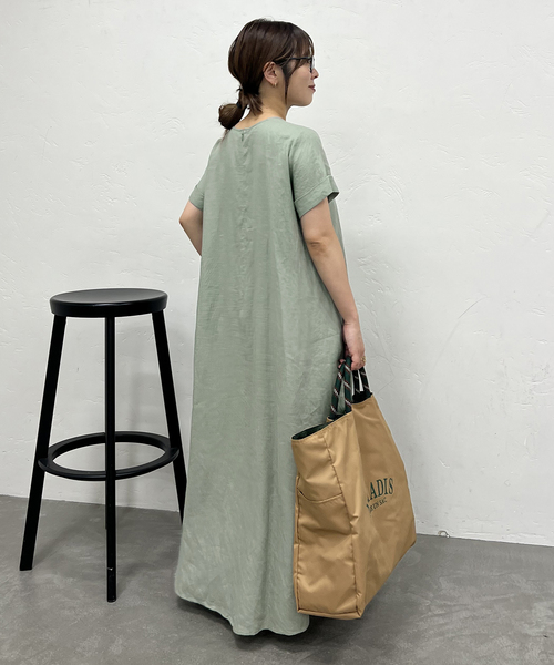 JOURNAL STANDARD(ジャーナルスタンダード)の「《追加》 リネンハーフスリーブマキシフレアワンピース(ワンピース・レディース・ピンク・40)」の22枚目の写真