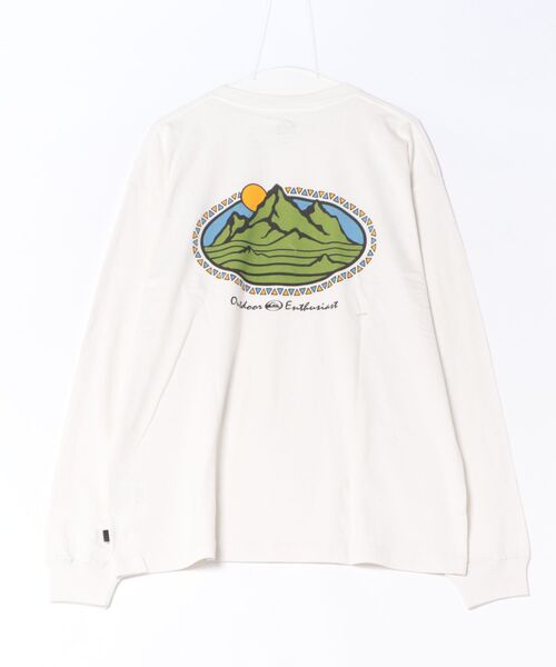 Quiksilver(クイックシルバー)の「QUIKSILVER メンズ MOUNTAIN LOVERS LT ロンT コットン100% 【2026年秋冬モデル】(Tシャツ/カットソー・メンズ・ホワイト/ブラック/グリーン・MEDIUM/LARGE/X-LARGE)」の4枚目の写真