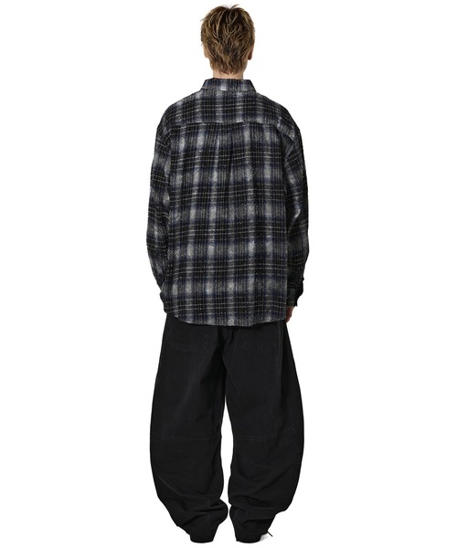 Openyard(オープンヤード)の「『Openyard/オープンヤード』DUST CHECK SHIRT/ダストチェックシャツ(シャツ/ブラウス・メンズ・ブラック・M/L)」の4枚目の写真