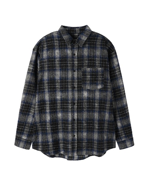 Openyard(オープンヤード)の「『Openyard/オープンヤード』DUST CHECK SHIRT/ダストチェックシャツ(シャツ/ブラウス・メンズ・ブラック・M/L)」の7枚目の写真