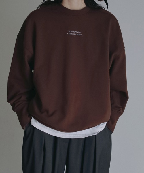 anuke（アンヌーク）の「Embroidery Over Sweat（スウェット・レディース・ネイビー/ブラウン/グレー・FREE）」の2枚目の写真