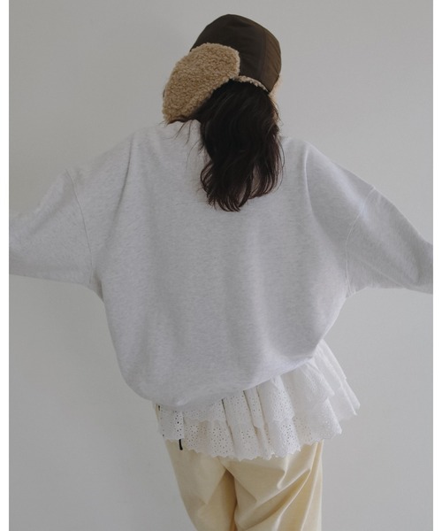 anuke（アンヌーク）の「Embroidery Over Sweat（スウェット・レディース・ネイビー/ブラウン/グレー・FREE）」の8枚目の写真