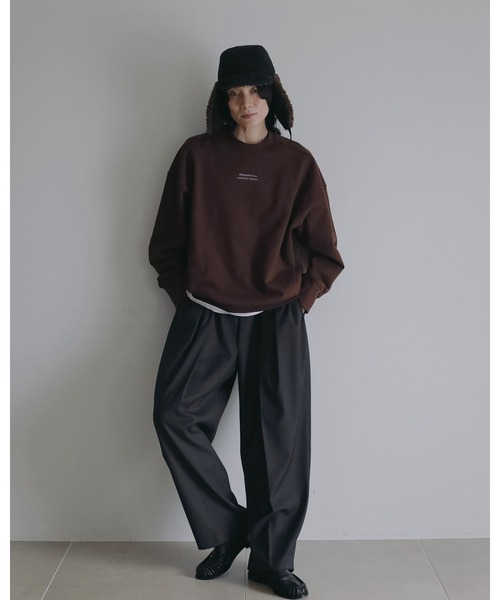 anuke（アンヌーク）の「Embroidery Over Sweat（スウェット・レディース・ネイビー/ブラウン/グレー・FREE）」の9枚目の写真